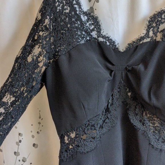 After Five Black Lace Cut Out Dress - Picture 2 of 5